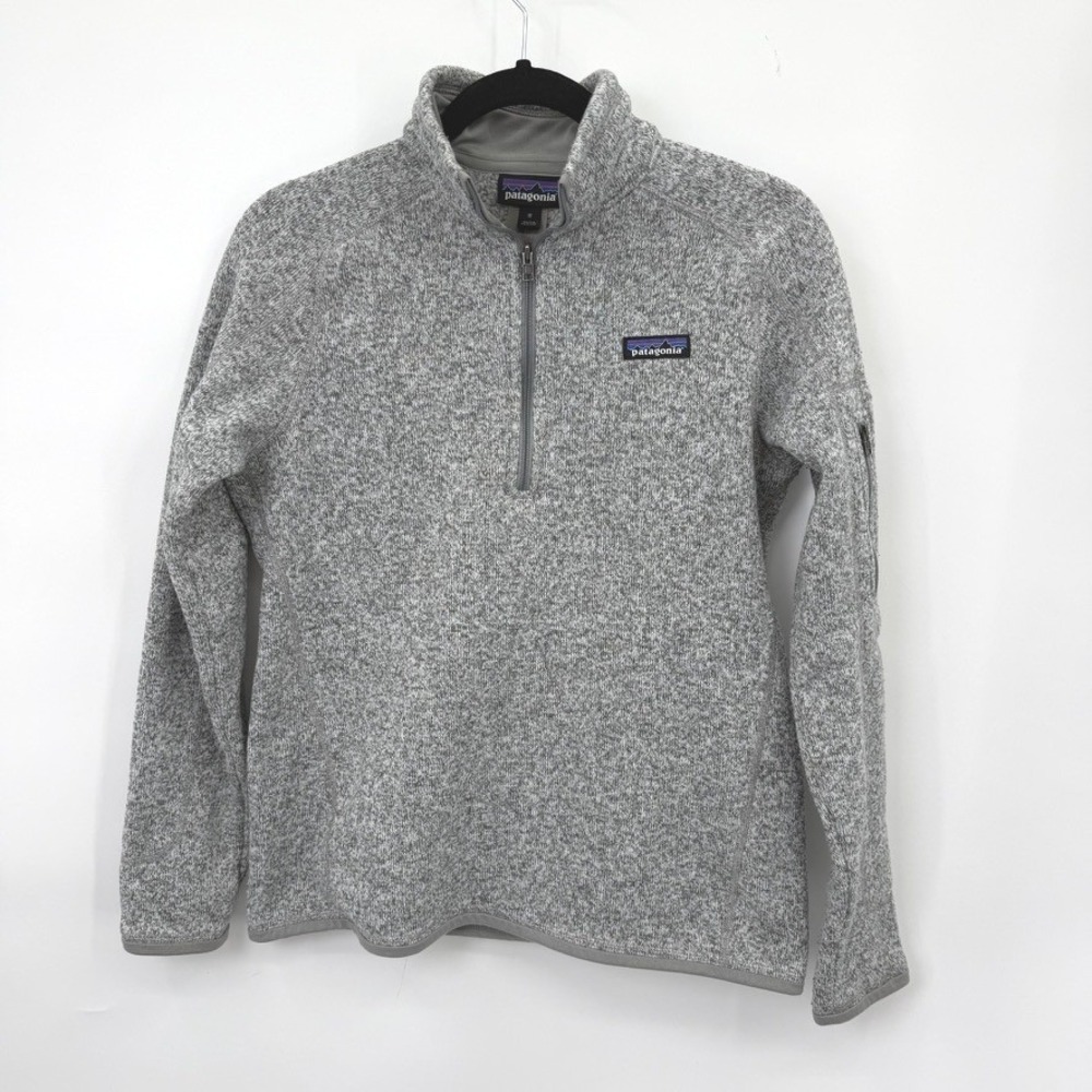 Patagonia Better Sweater Quarter Zip Women M Grey Hiking Granola Gorpcore Cozy